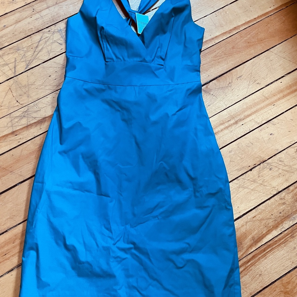 J. Crew Vibrant Blue Midi Dress